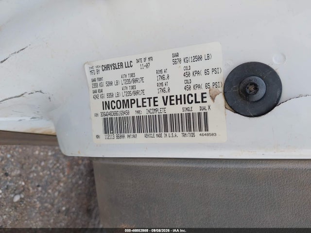 Aukcja sprzedaży 2008 Dodge Ram 3500 St/slt, vin: 3D6WG46D68G169450, numer aukcji: 46082580
