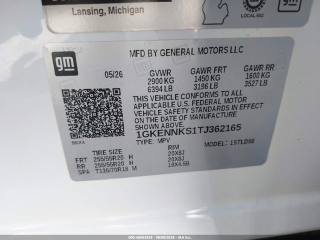GMC Acadia Elevation Awd 2026 1GKENNKS1TJ362165 Image 9