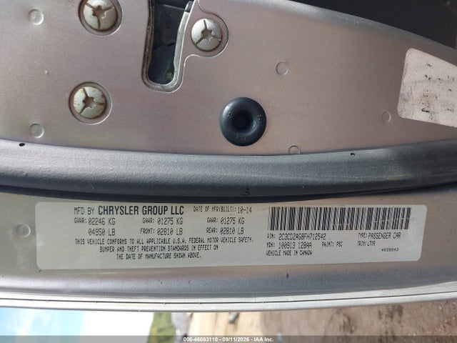 2015 Dodge Challenger Sxt მანქანა იყიდება აუქციონზე, vin: 2C3CDZAG8FH712542, აუქციონის ნომერი: 46083110