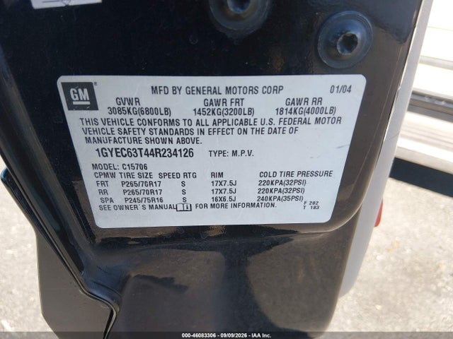 Aukcja sprzedaży 2004 Cadillac Escalade Standard, vin: 1GYEC63T44R234126, numer aukcji: 46083306