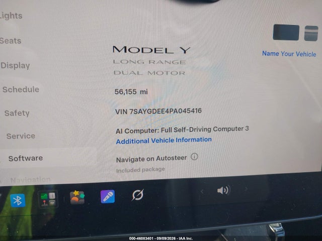 Aukcja sprzedaży 2023 Tesla Model Y Awd/long Range Dual Motor All-wheel Drive, vin: 7SAYGDEE4PA045416, numer aukcji: 46083401