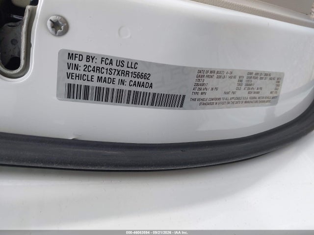Продажа на аукционе авто 2024 Chrysler Pacifica Hybrid Select, vin: 2C4RC1S7XRR156662, номер лота: 46083594