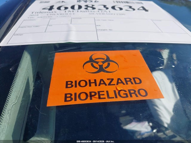 Aukcja sprzedaży 2018 Chevrolet Silverado 1500 1lt, vin: 3GCPCREC0JG394335, numer aukcji: 46083634