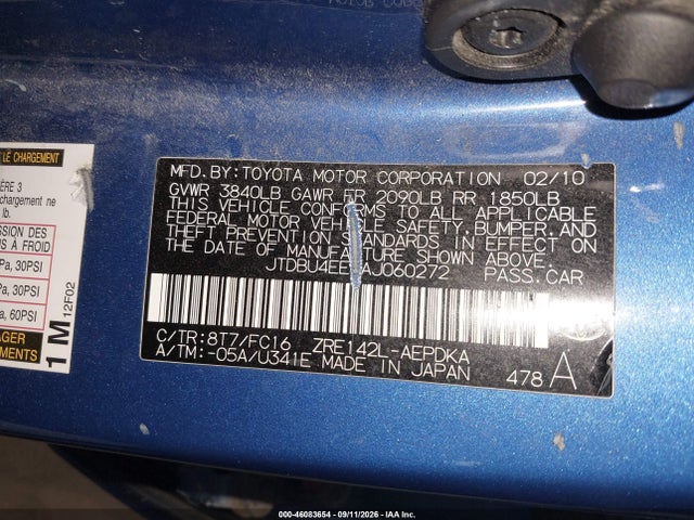 Продажа на аукционе авто 2010 Toyota Corolla Le, vin: JTDBU4EE6AJ060272, номер лота: 46083654