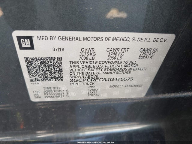 Chevrolet Silverado 1500 1lt 2018 3GCPCREC9JG475575 Image 9