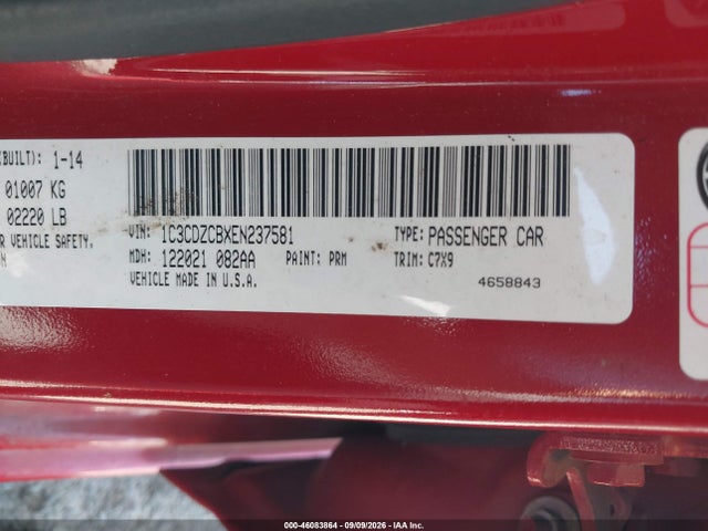 Dodge Avenger Sxt 2014 1C3CDZCBXEN237581 Image 9