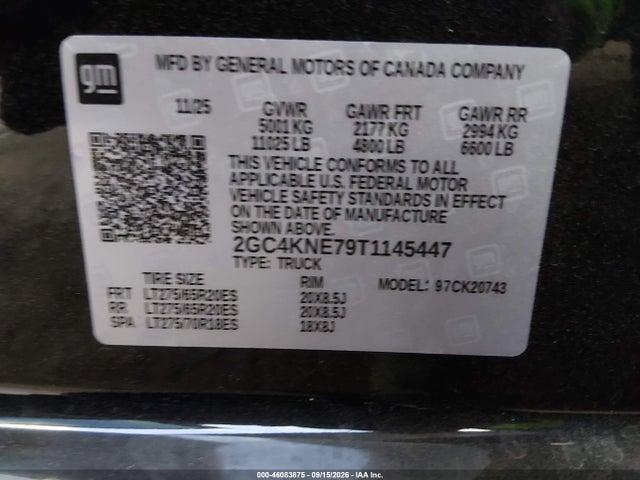Продаж на аукціоні авто 2026 Chevrolet Silverado 2500 Hd , Standard Bed, Lt, 4wd, vin: 2GC4KNE79T1145447, номер лоту: 46083875