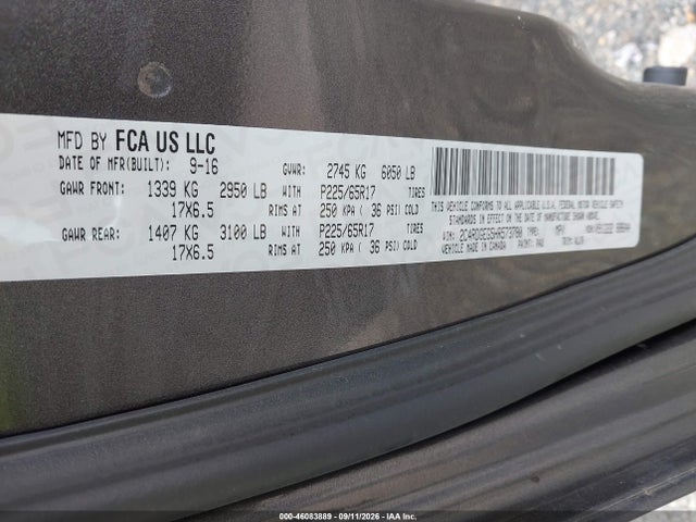 Продаж на аукціоні авто 2017 Dodge Grand Caravan Gt, vin: 2C4RDGEG5HR573780, номер лоту: 46083889
