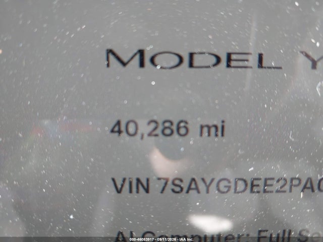2023 Tesla Model Y Awd/long Range Dual Motor All-wheel Drive მანქანა იყიდება აუქციონზე, vin: 7SAYGDEE2PA075708, აუქციონის ნომერი: 46083917