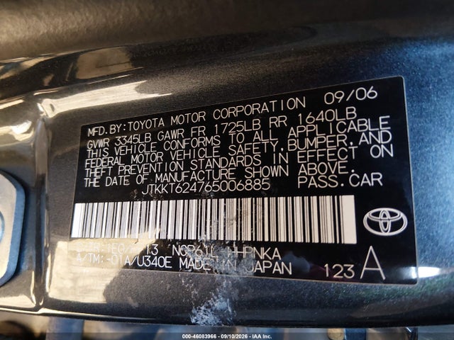 Aukcja sprzedaży 2006 Scion Xa, vin: JTKKT624765006885, numer aukcji: 46083966