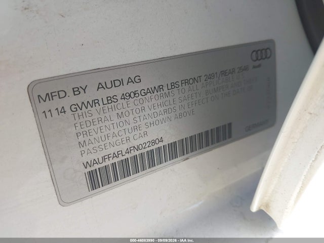 Audi A4 2.0t Premium 2015 WAUFFAFL4FN022804 Image 9