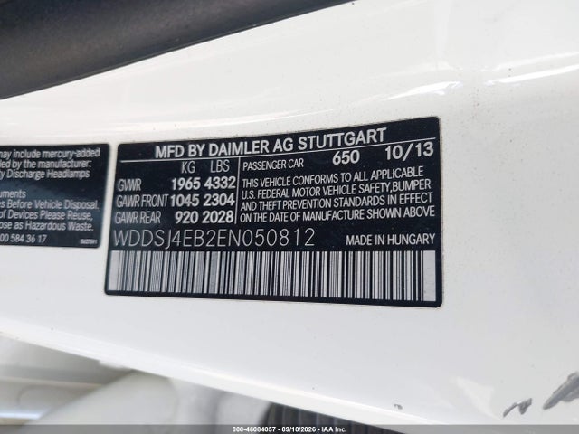 Mercedes-Benz CLA 250 2014 WDDSJ4EB2EN050812 Image 9