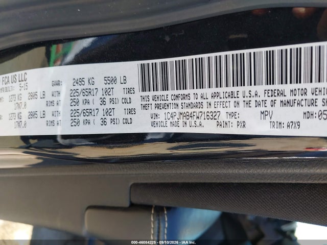 Aukcja sprzedaży 2015 Jeep Cherokee Sport, vin: 1C4PJMAB4FW716327, numer aukcji: 46084225