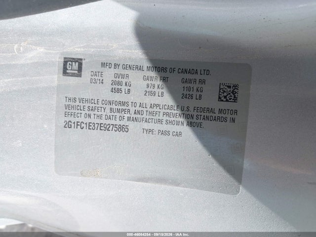 Chevrolet Camaro 2lt 2014 2G1FC1E37E9275865 Image 9