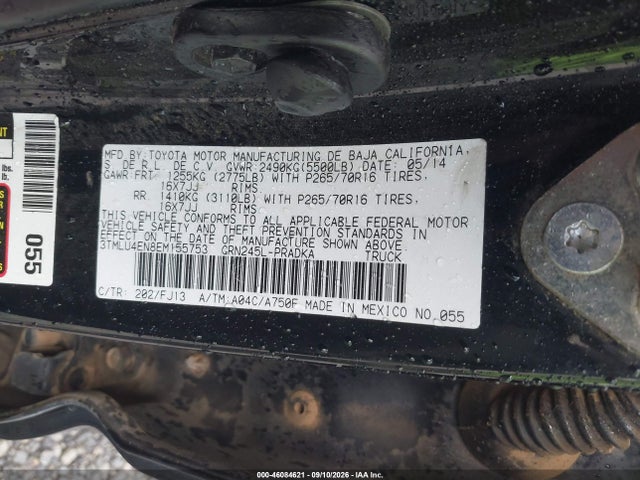 Продажа на аукционе авто 2014 Toyota Tacoma Base V6, vin: 3TMLU4EN8EM155753, номер лота: 46084621