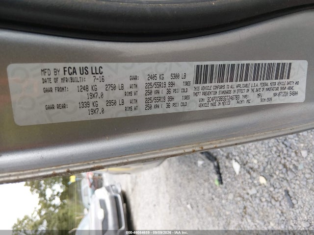 46084659 :رقم المزاد ، 3C4PDCBB3GT246783 vin ، 2016 Dodge Journey Sxt مزاد بيع