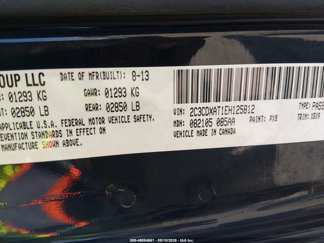 Aukcja sprzedaży 2014 Dodge Charger Police, vin: 2C3CDXAT1EH125812, numer aukcji: 46084661
