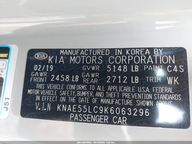 Aukcja sprzedaży 2019 Kia Stinger Gt2, vin: KNAE55LC9K6063296, numer aukcji: 46084680