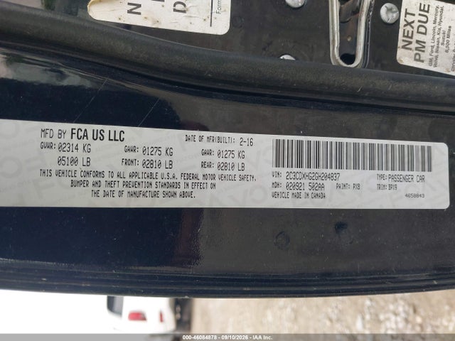 Aukcja sprzedaży 2016 Dodge Charger Sxt, vin: 2C3CDXHG2GH204837, numer aukcji: 46084878
