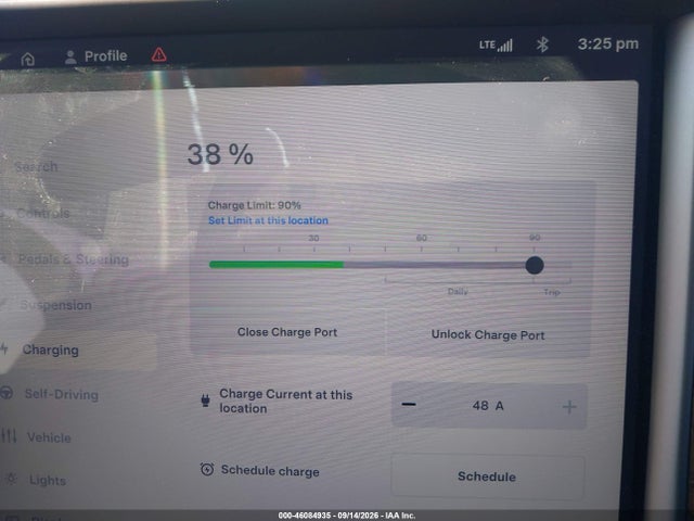 46084935 :رقم المزاد ، 5YJSA1E29KF305541 vin ، 2019 Tesla Model S 100d/75d/long Range/standard Range مزاد بيع
