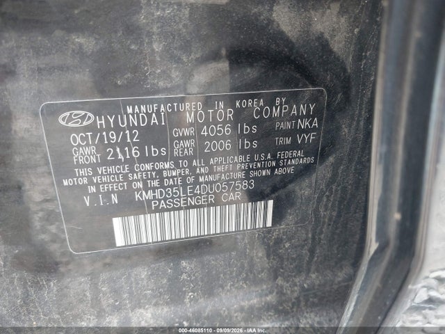 Aukcja sprzedaży 2013 Hyundai Elantra Gt, vin: KMHD35LE4DU057583, numer aukcji: 46085110