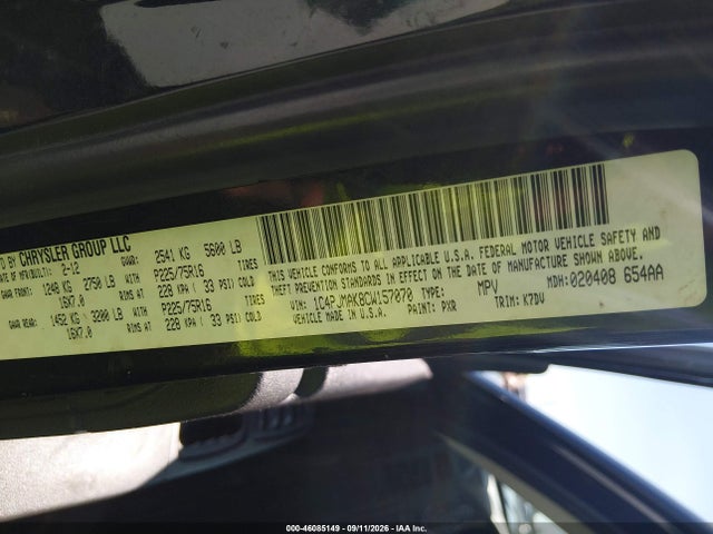 Продаж на аукціоні авто 2012 Jeep Liberty Sport, vin: 1C4PJMAK8CW157070, номер лоту: 46085149