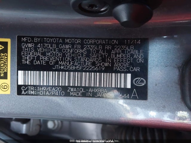 Продажа на аукционе авто 2015 Lexus Ct 200h, vin: JTHKD5BH5F2225619, номер лота: 46085246