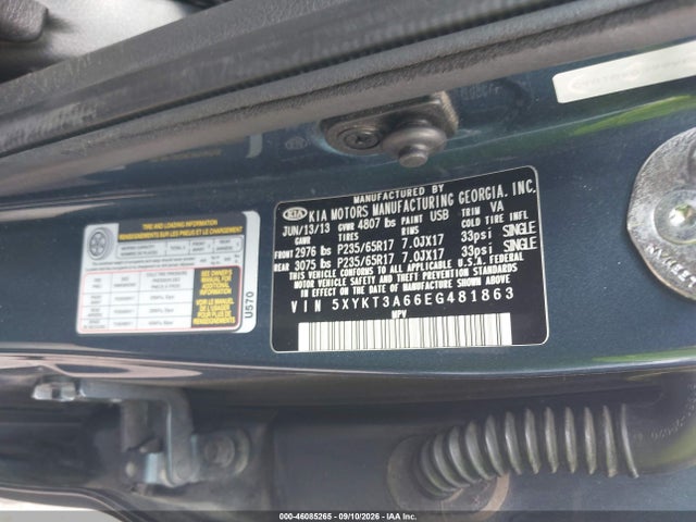 Aukcja sprzedaży 2014 Kia Sorento Lx, vin: 5XYKT3A66EG481863, numer aukcji: 46085265