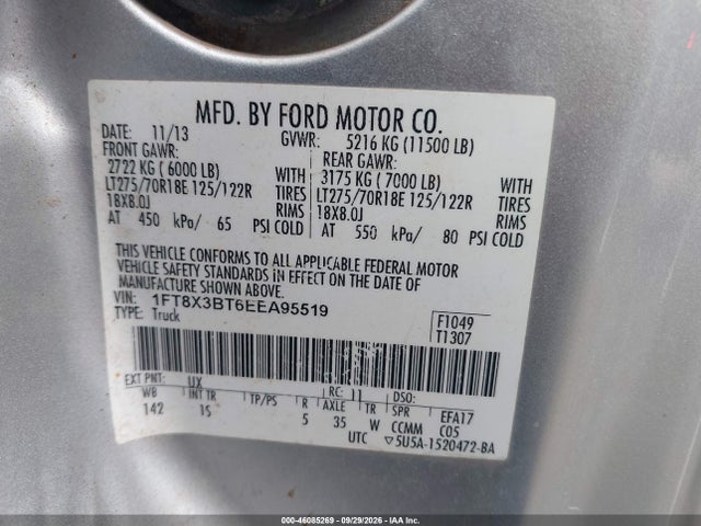 Ford F-350 Xl 2014 1FT8X3BT6EEA95519 Image 8