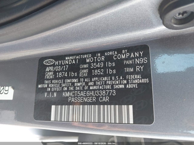 Hyundai ACCENT SE 2017 KMHCT5AE6HU338773 Image 9