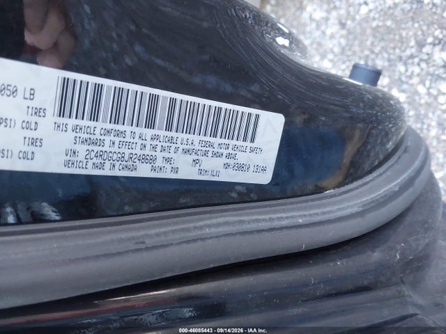 Продаж на аукціоні авто 2018 Dodge Grand Caravan Sxt, vin: 2C4RDGCG8JR248680, номер лоту: 46085443
