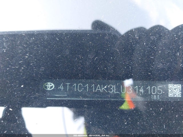 46085456 :رقم المزاد ، 4T1C11AK3LU314105 vin ، 2020 Toyota Camry Le مزاد بيع