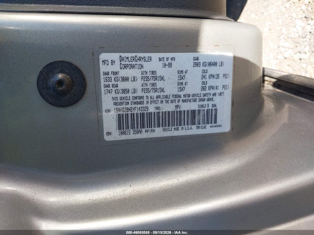 Продаж на аукціоні авто 2000 Dodge Durango, vin: 1B4HS28N5YF143329, номер лоту: 46085588