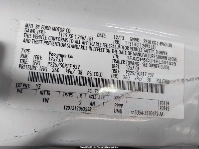 Ford C-max Energi Sel 2014 1FADP5CU1EL501628 Image 9