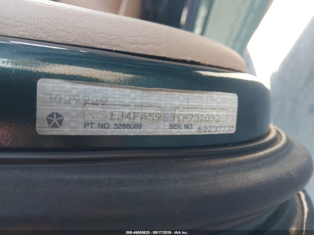 Продаж на аукціоні авто 2000 Jeep Wrangler Sahara, vin: 1J4FA59S3YP732032, номер лоту: 46085625