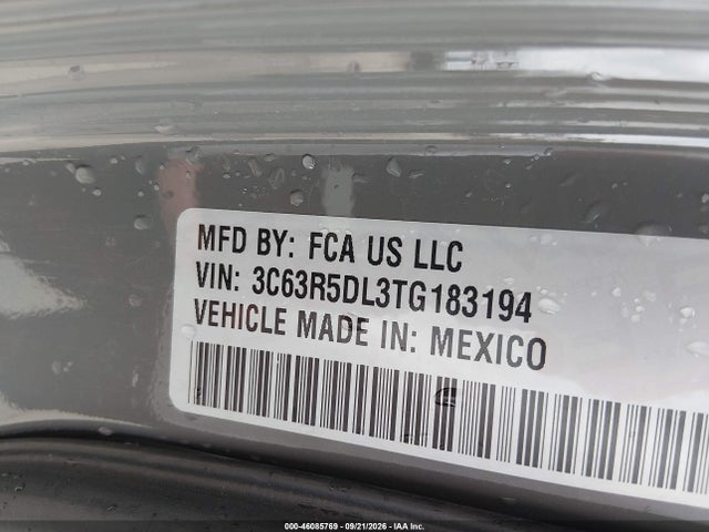 Продаж на аукціоні авто 2026 Ram 2500, vin: 3C63R5DL3TG183194, номер лоту: 46085769