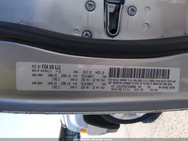 Продажа на аукционе авто 2015 Jeep Patriot Latitude, vin: 1C4NJPFB1FD400946, номер лота: 46085785
