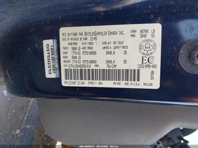 Продажа на аукционе авто 2006 Dodge Ram 1500 Slt/trx4 Off Road/sport, vin: 1D7HU18246S591410, номер лота: 46085918