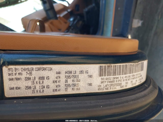 46086033 :رقم المزاد ، 1J4FY19P8SP282689 vin ، 1995 Jeep Wrangler / Yj S/rio Grande مزاد بيع