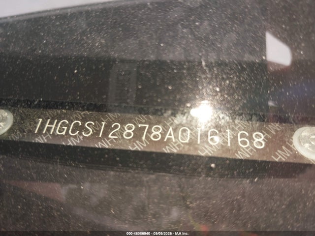 46086040 :رقم المزاد ، 1HGCS12878A016168 vin ، 2008 Honda Accord 2.4 Ex-l مزاد بيع