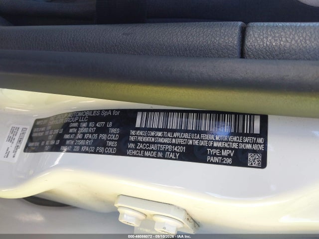 Продаж на аукціоні авто 2015 Jeep Renegade Latitude, vin: ZACCJABT5FPB14201, номер лоту: 46086072