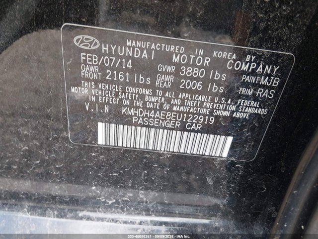 Продажа на аукционе авто 2014 Hyundai Elantra Se, vin: KMHDH4AE8EU122919, номер лота: 46086261