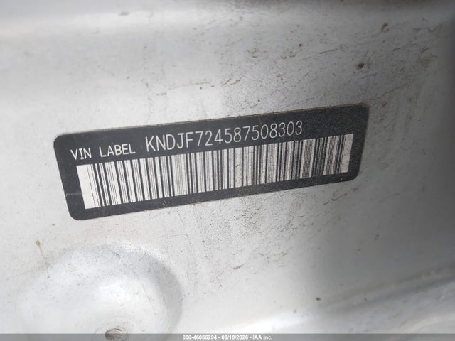 46086294 :رقم المزاد ، KNDJF724587508303 vin ، 2008 Kia Sportage Lx مزاد بيع