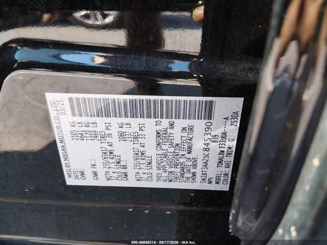 Продажа на аукционе авто 2025 Nissan Rogue S Fwd, vin: 5N1BT3AA2SC845390, номер лота: 46086314