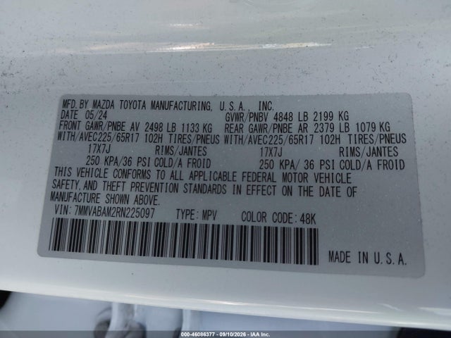 Продажа на аукционе авто 2024 Mazda Cx-50 2.5 S Select, vin: 7MMVABAM2RN225097, номер лота: 46086377