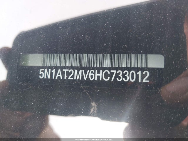 46086444 :رقم المزاد ، 5N1AT2MV6HC733012 vin ، 2017 Nissan Rogue Sv/sl مزاد بيع