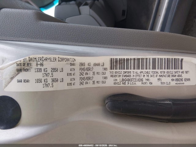 2007 Jeep Commander Sport მანქანა იყიდება აუქციონზე, vin: 1J8HG48K87C510206, აუქციონის ნომერი: 46086452