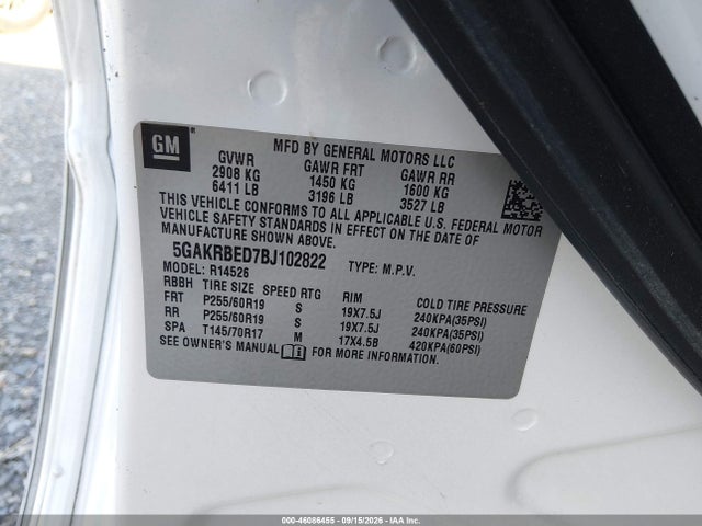 Продажа на аукционе авто 2011 Buick Enclave 1xl, vin: 5GAKRBED7BJ102822, номер лота: 46086455