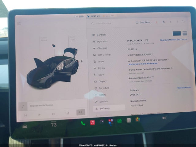2020 Tesla Model 3 Standard Range Plus Rear-wheel Drive/standard Range Rear-wheel Drive მანქანა იყიდება აუქციონზე, vin: 5YJ3E1EA8LF785802, აუქციონის ნომერი: 46086731