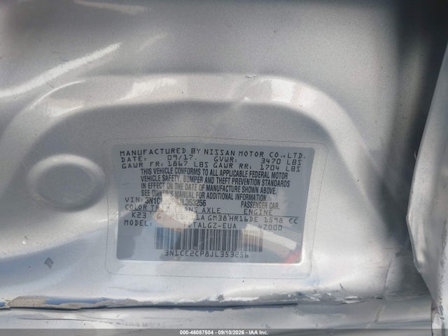 Nissan Versa Note Sr 2018 3N1CE2CP8JL353256 Image 9